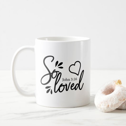 So geliebte John-3:16 Kaffee-Tasse Kaffeetasse (Mit Donut)