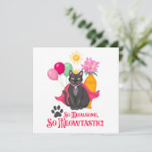 So gemein, so Meowtastisch! Einladung (Stehend Vorderseite)