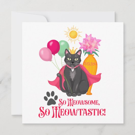 So gemein, so Meowtastisch! Einladung (Vorderseite)