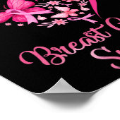 So genannte Brustkrebsüberlebung Pink Butterfly Poster (Ecke)