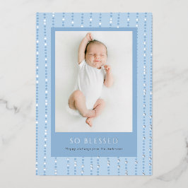 So gesegnet Polka Dotted Folien Feiertagskarte