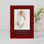 So gesegnet Polka Dotted Folien Feiertagskarte (Stehend vorne)