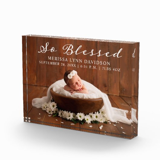 So gesegnete Geburtserklärung Fotoblock (Rechts)