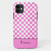 So Giralrosa Checkerboard Personalisiert Case-Mate iPhone Hülle (Rückseite)