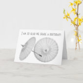 SO GLAD WIR "TEILEN" EINEN GEBURTSTAG KARTE (Gelbe Blume)