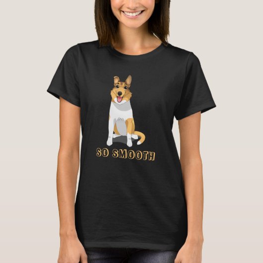 So, glatter, glatter Collie Hund T-Shirt (Vorderseite)