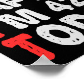 So glücklich bin ich heute 42. Funny Birthday Gesc Poster (Ecke)