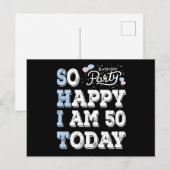 So glücklich bin ich heute 50 postkarte (Vorne/Hinten)