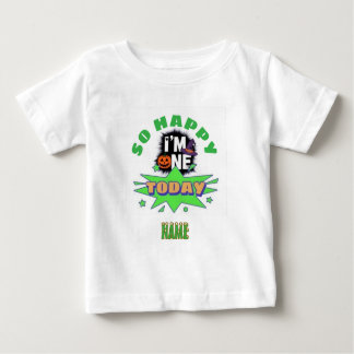 So glücklich bin ich heute eins, der Geburtstag in Baby T-shirt