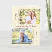 So glücklich, dass Sie 2 Foto bearbeitbare Gelegen Karte (Vorderseite)