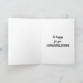 **SO GLÜCKLICH FÜR SIE ** SPRECHEN FÜR DIE FREUDE KARTE (Innenseite)