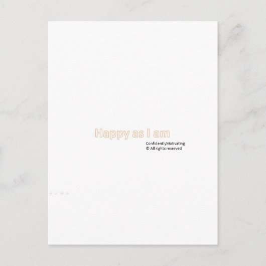 So glücklich ich bin postkarte (Vorderseite)