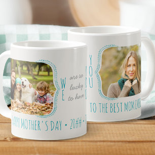 So glücklich, Sie haben 2 Foto bearbeitbare Okcas Kaffeetasse