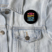 So glücklich Sie sind hier Groovy Retro Sitivity W Button (Beispiel)