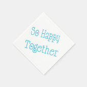 So glücklich zusammen Blue Hearts Napkins Serviette (Ecke)