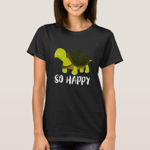 So glückliche Schildkröten Tier lustig T-Shirt