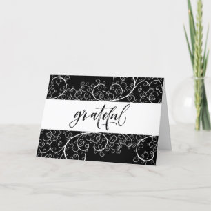 "So Grateful" Blank Faltkarte Dankeskarte