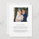 So Grateful Modern Wedding Photo Thank You Card Dankeskarte (Rückseite)