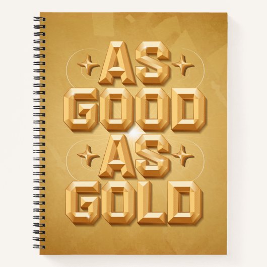 So gut wie Gold Bullet Notebook Notizblock (Vorderseite)