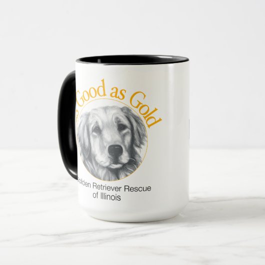 So gut wie Gold Personalisiert Ringer Kaffee Tasse (Vorderseite Links)