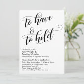 So haben Sie und halten Sie nach Hochzeiten ein Sc Einladung (Stehend Vorderseite)