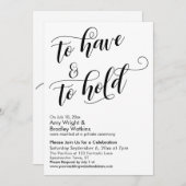 So haben Sie und halten Sie nach Hochzeiten ein Sc Einladung (Vorne/Hinten)