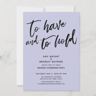 So haben und halten Sie den Handwriting-Lavender-E Einladung