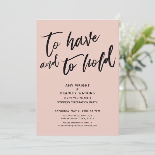 So haben und halten Sie die Handschrift des Empfan Einladung (Stehend Vorderseite)