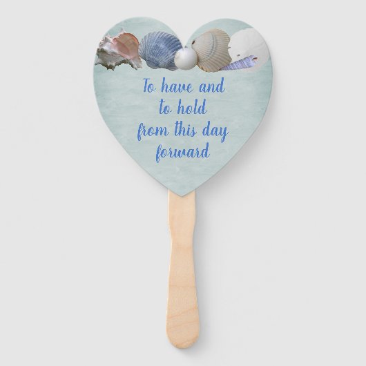 So haben und halten Sie Hochzeitslüfter Seashells Fächer (Vorderseite)