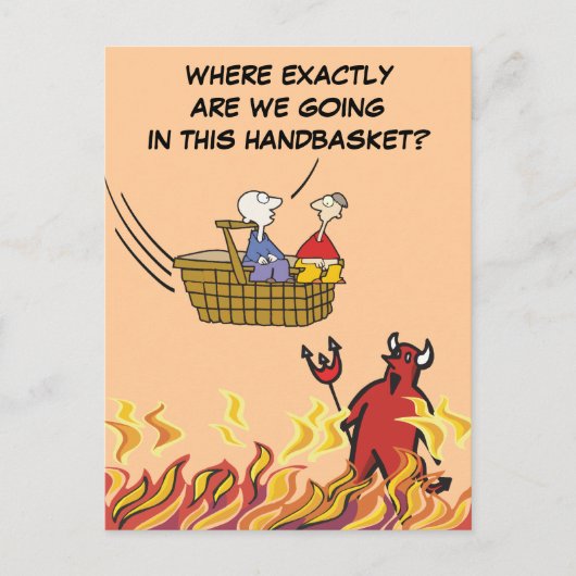 So halten Sie sich in einem Handkorb-Postkarte fes Postkarte (Vorderseite)