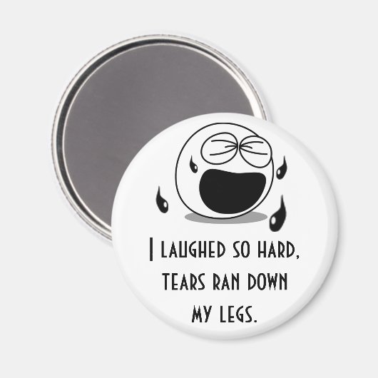 So hart lachten magnet (Vorderseite/Rückseite)