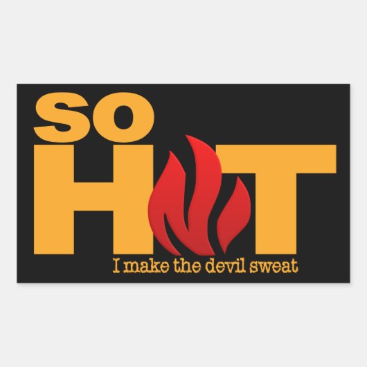 SO HEISS Aufkleber (Vorderseite)