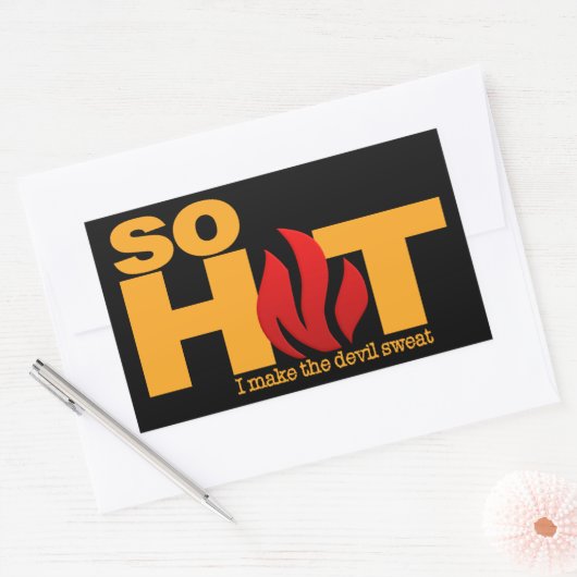 SO HEISS Aufkleber (Umschlag)