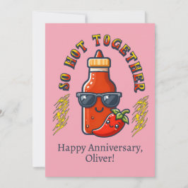 So heiß zusammen heiße Sauce scharfe Anniversary Feiertagskarte