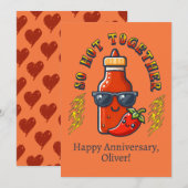 So heiß zusammen heiße Sauce Spiccard Feiertagskarte (Vorne/Hinten)