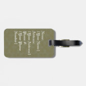 So hoch ist die Ghost-Gepäckmarke Gepäckanhänger (Rückseite horizontal)