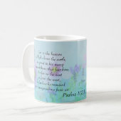 So hoch wie der Himmel, die Psalmen 103:11,12 Kaffeetasse (Vorderseite Links)