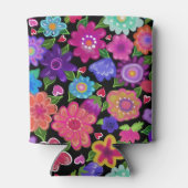 So Hübsche Blume! Mehrfarbige Blumenkunst Dosenkühler (Rückseite)