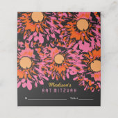 SO HÜBSCHE FRÜHSTÜCKSBAT Mitzvah SitzplatzEscortka Platzkarte (Außenseite Aufgefaltet)