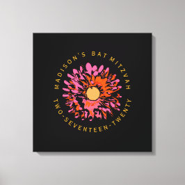 SO HÜBSCHES Bat Mitzvah-Zeichen auf Speicherplatin Leinwanddruck