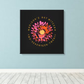 SO HÜBSCHES Bat Mitzvah-Zeichen auf Speicherplatin Leinwanddruck (Insitu (Holzboden))