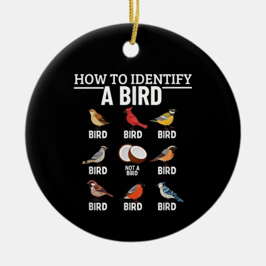 So identifizieren Sie einen Vogel-Funny-Bird-Watch Keramik Ornament (Vorne)