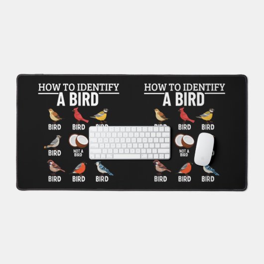 So identifizieren Sie einen Vogel-Funny-Bird-Watch Schreibtischunterlage (Tastatur & Maus)