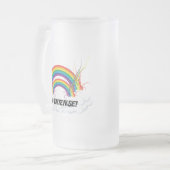 SO INTENSIVER DOPPELTER REGENBOGEN MATTGLAS BIERGLAS (Vorderseite Links)
