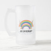 SO INTENSIVER DOPPELTER REGENBOGEN MATTGLAS BIERGLAS (Links)