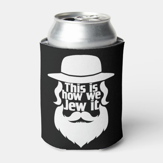 So jüdisch ist es - jüdisches Weihnachtsgeschenk Dosenkühler (Kanne Vorderseite)
