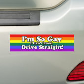 So kann Gay nicht einmal eine Regenbogenflagge fah Autoaufkleber (Auf Auto)