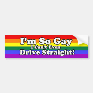 So kann Gay nicht einmal eine Regenbogenflagge fah Autoaufkleber