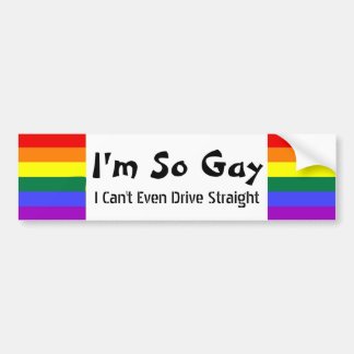 So kann Gay nicht einmal eine Regenbogenflagge fah Autoaufkleber