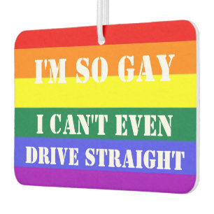 So kann Gay nicht einmal eine Regenbogenflagge fah Autolufterfrischer